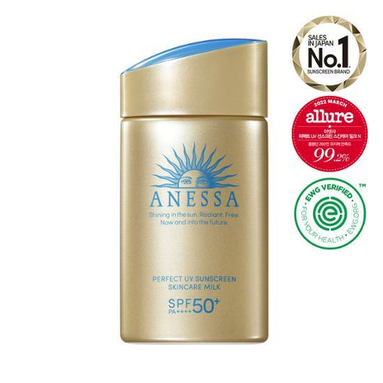 【ANESSA Shiseido Anessa PERFECT UV SUNSCREEN SKIN CARE MILK ( gold bottle ) &amp; GEL ( gold tube ) SPF50+ PA++++