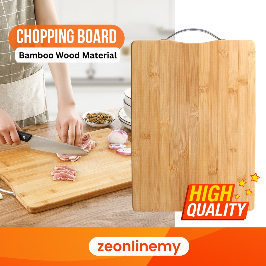 Bamboo Chopping Boards Wooden Cutting Board Papan Pemotong Kayu Chopping Board Wood Shopee