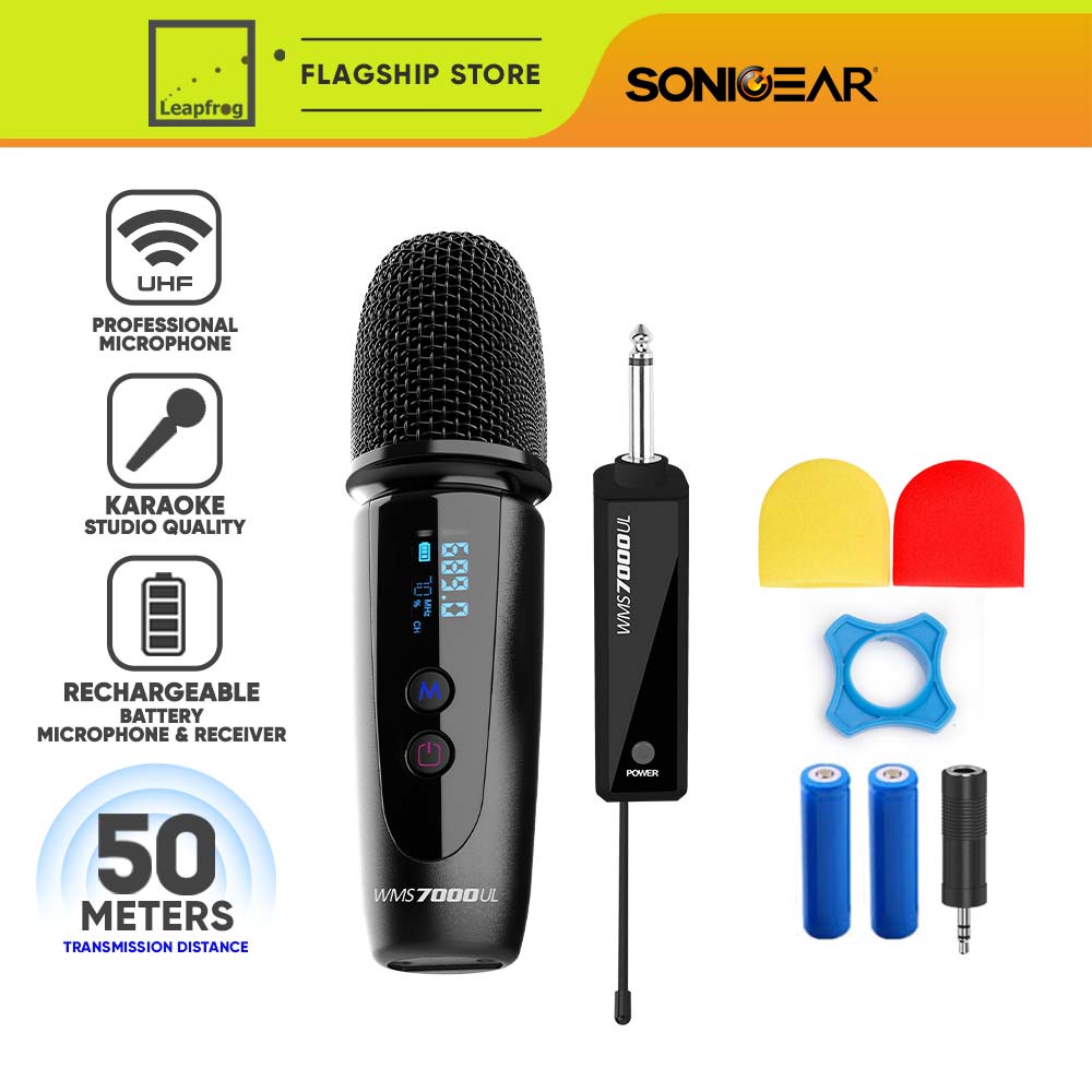 SonicGear WMS 7000UL / 7700UL Professional UHF Wireless Microphone ...