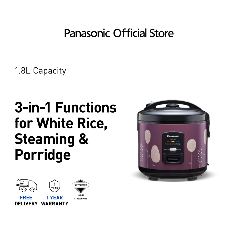 PANASONIC SRJP185 Rice Cooker 1.8L 3 IN 1 SRJP185WSK Detachable Inner