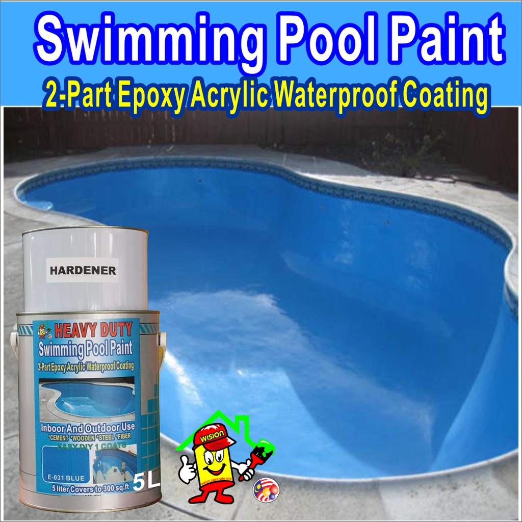 ( 1L ) SWIMMING POOL PAINT PART EPOXY ACRYLIC WATERPROOF COATING PAINT