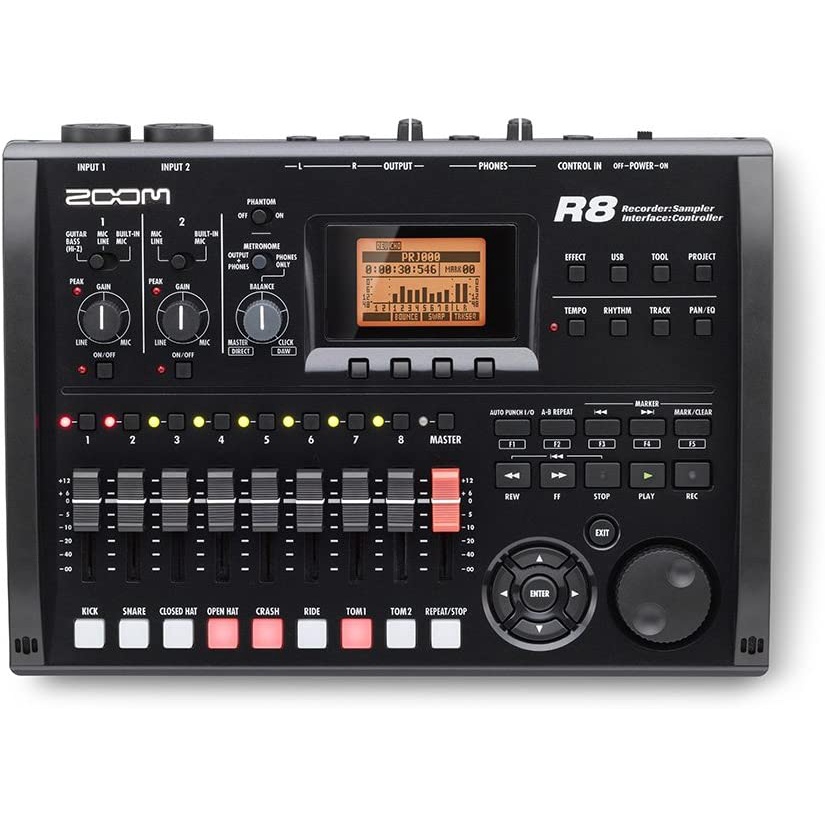 Zoom R8 MultiTrack Tabletop Recorder Interface Controller 2 XLR Combo