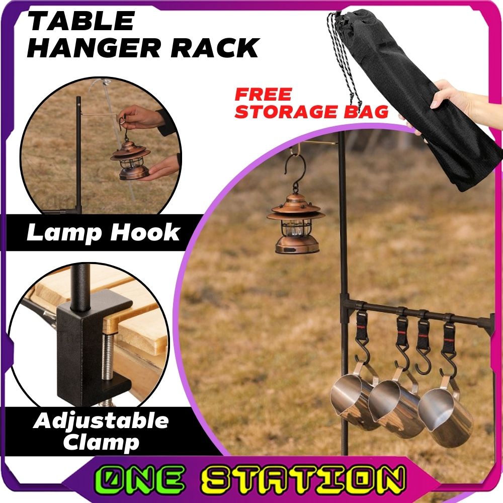 Outdoor Table Hanging Rack Light Pole Aluminum Alloy Camping Hanger ...