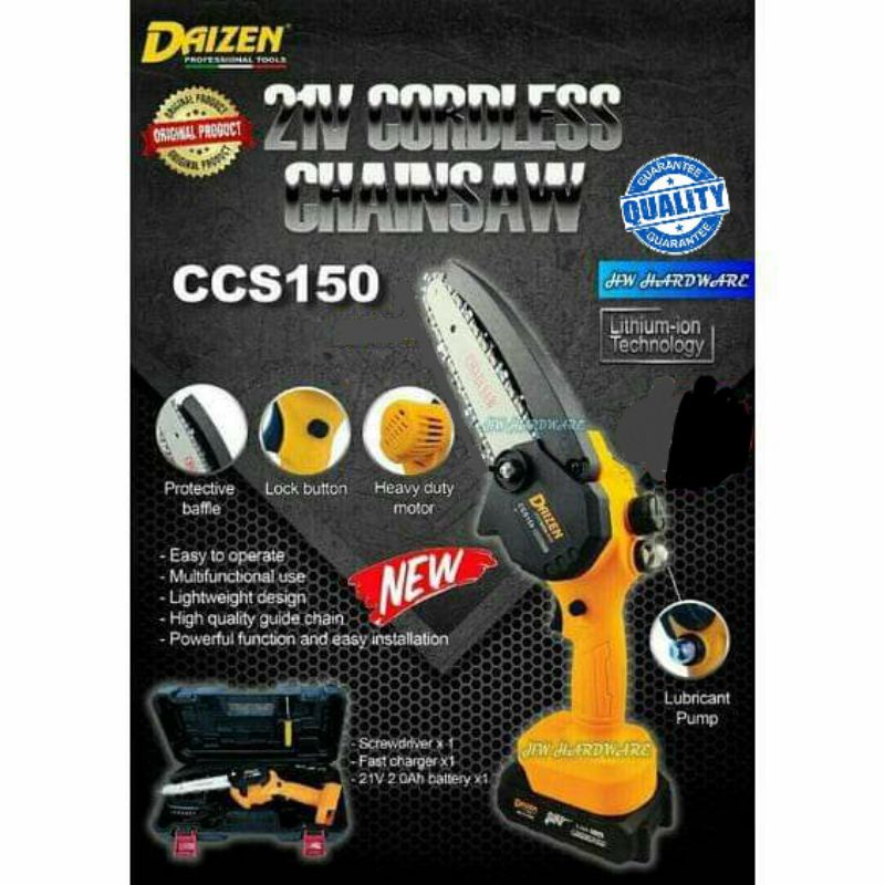 [100% ORIGINAL] DAIZEN Cordless Chainsaw Battery Electric Pruning Saw ...