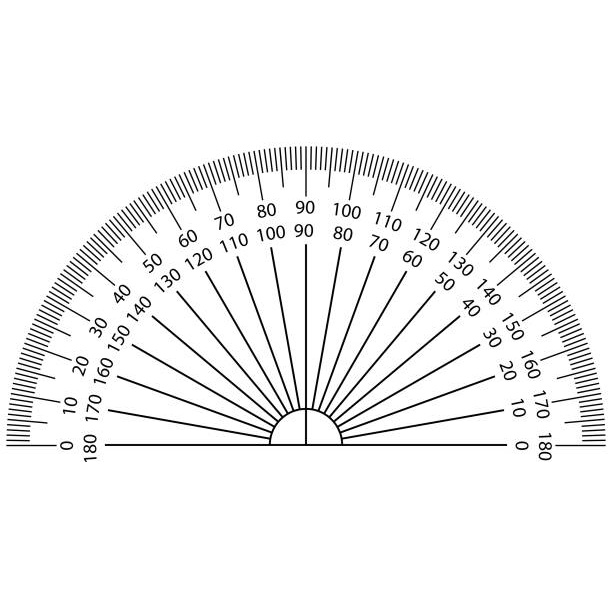 Transparent 180 Degree Protractor Ruler / Semi Circle Measuring Angles ...