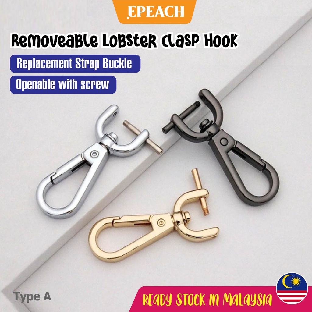 epeach 1Pc Openable Lobster Clasp Swivel Carabiner Spring Hooks Alloy Handbag Accessories Snap