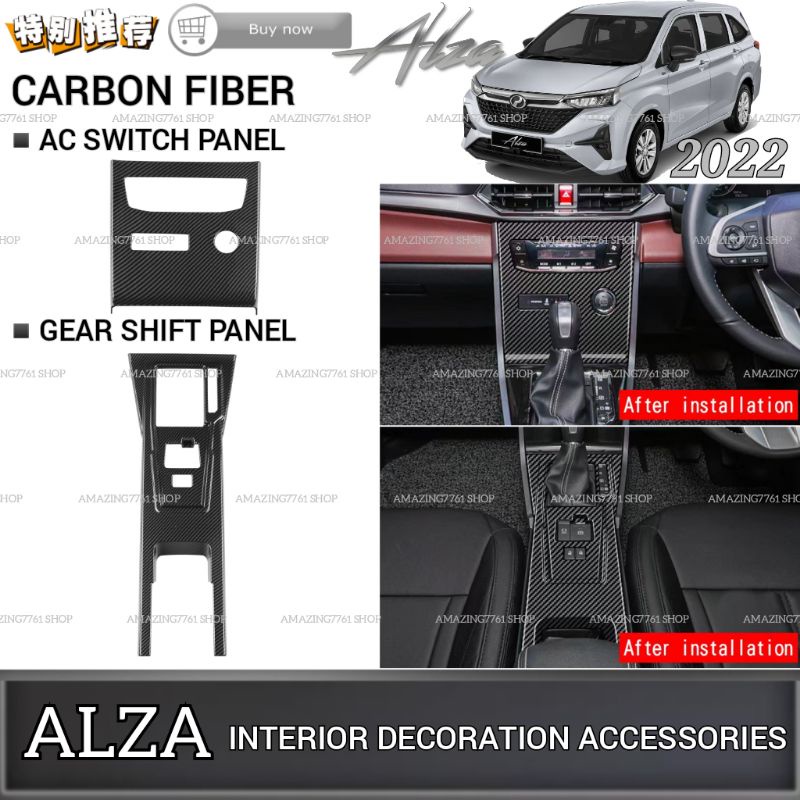 AMAZING PERODUA NEW ALZA 2022-2024 HIGH SPEC CAR CONSOLE GEAR SHIFT ...