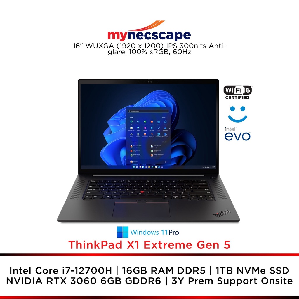 Lenovo ThinkPad X1 Extreme G3 – I7 32Go 1To SSD GTX 1650 Win11 (occasion)