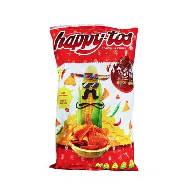 Merah Happy Tos Red 160g Happy Tos Tortilla Chips Spicy 140g Snack