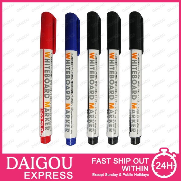 Daiso Classic Whiteboard Marker Set 5 pcs Blue Red Black Shopee Malaysia