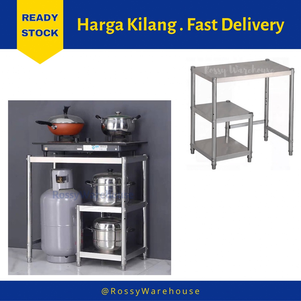 Kitchen Gas Stove Rack / Rak Dapur Gas Stainless Steel / Rak Gas Stove ...