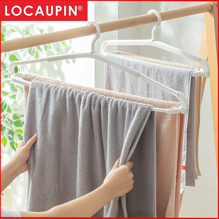 Locaupin 1pc Retractable Hanging Clothes Hanger Laundry Towel Drying ...