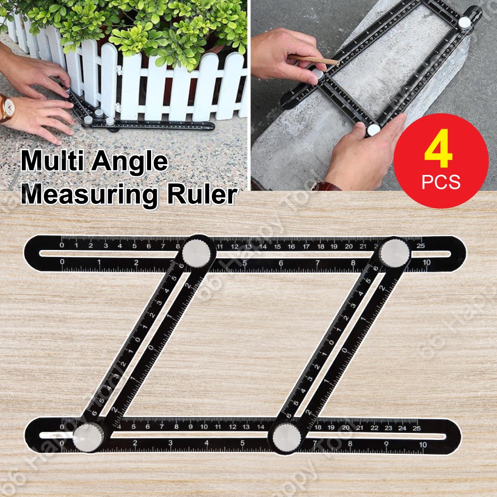 Multi Angle Measuring Ruler Aluminum Alloy Angularizer Template Tool ...