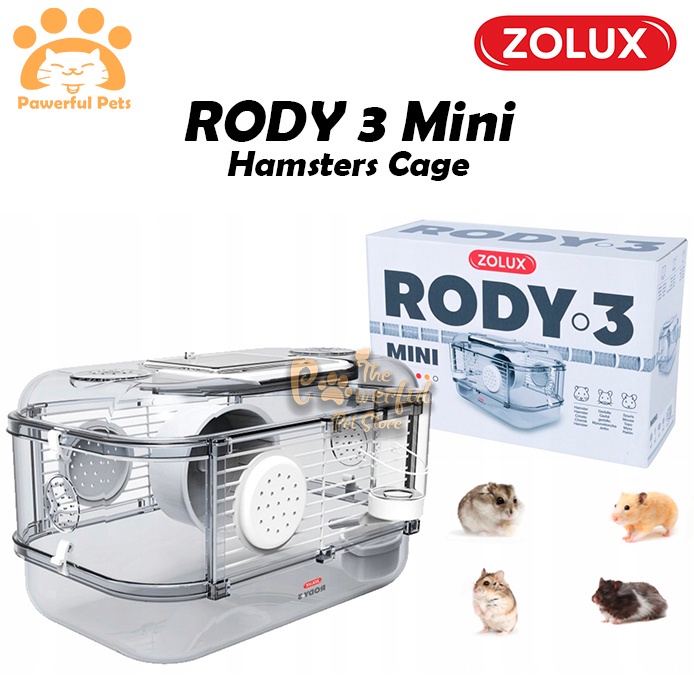 Zolux Rody 3 Mini Hamster Cages Hamsters Small Animal Gerbil Gerbille Rodent Cage Shopee Malaysia
