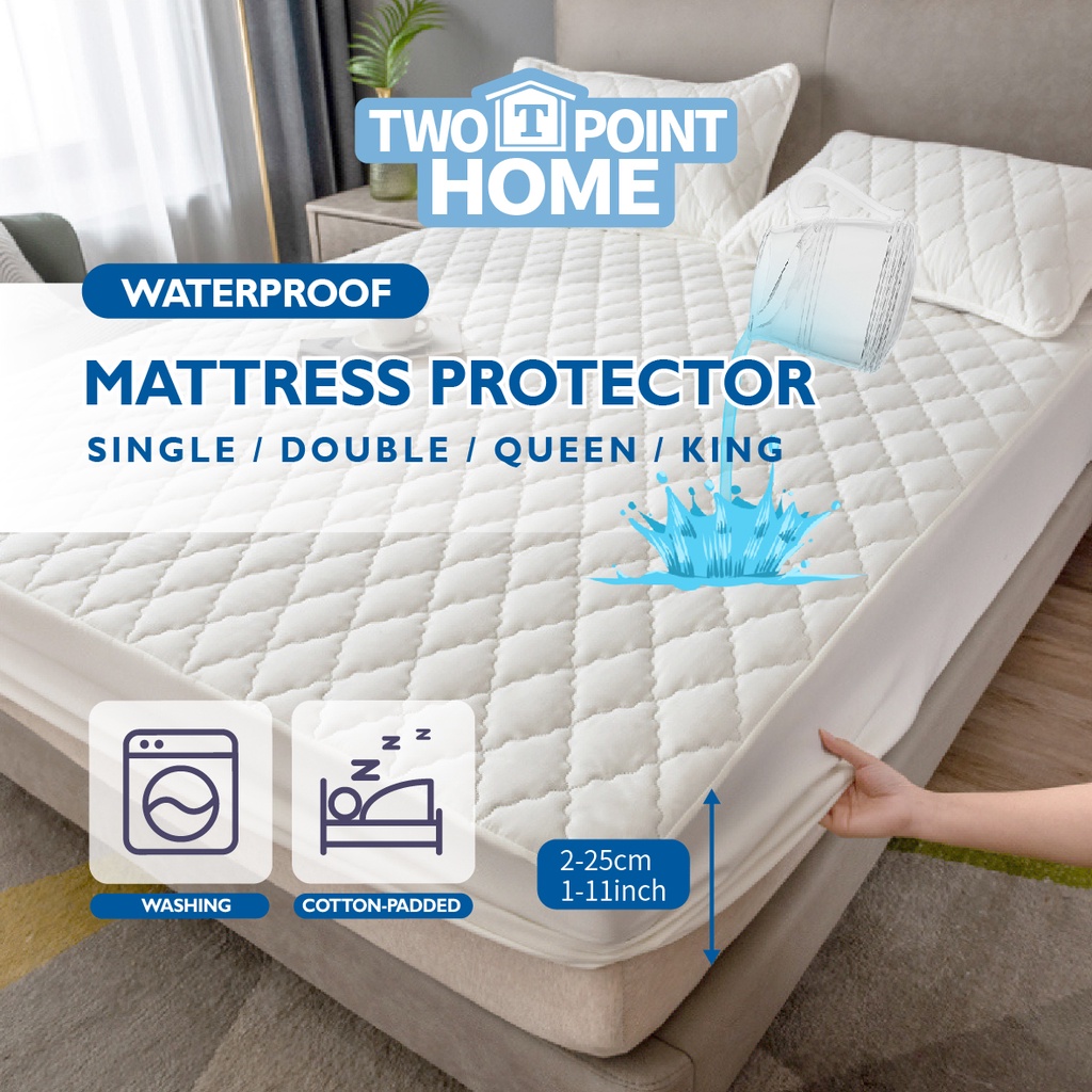 🇲🇾Waterproof Mattress Protector, Breathable, Washable, AntiMites, Soft