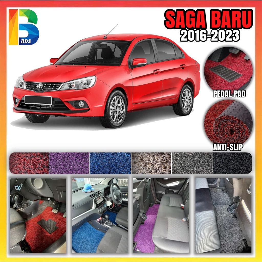 PROTON SAGA BARU CARPET ( Years 2016 2024 ) Full Seat 10~18MM Kereta ...