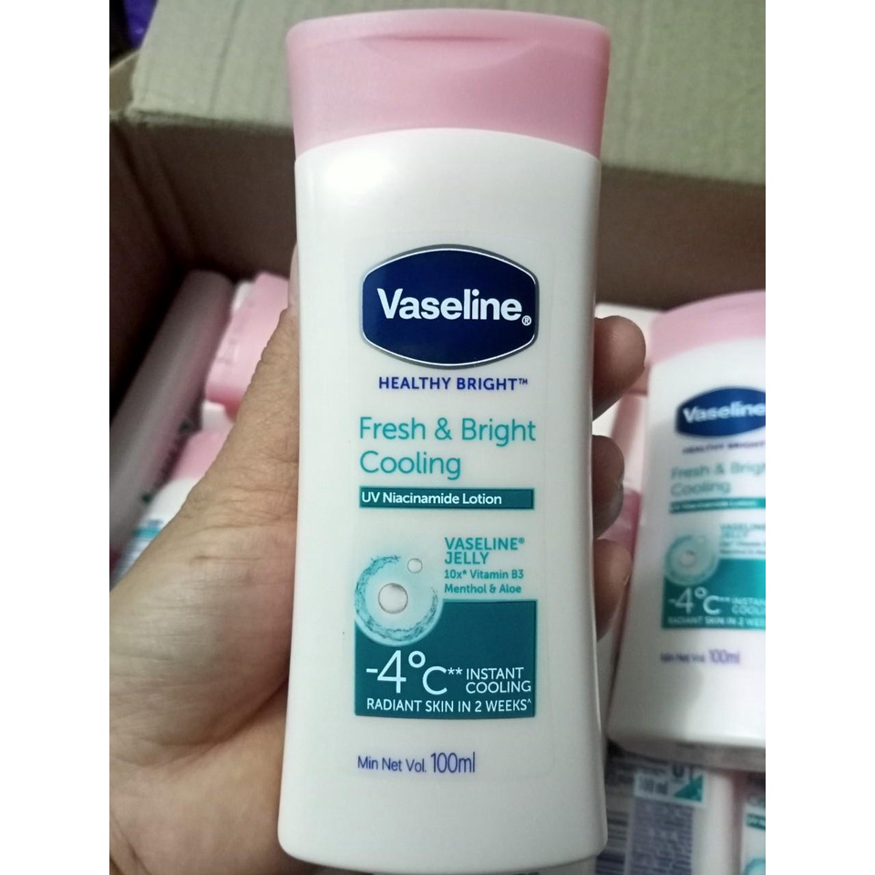 Vaseline Moisturizing Body Lotion Cool, Brightening Skin Fresh & Bright ...