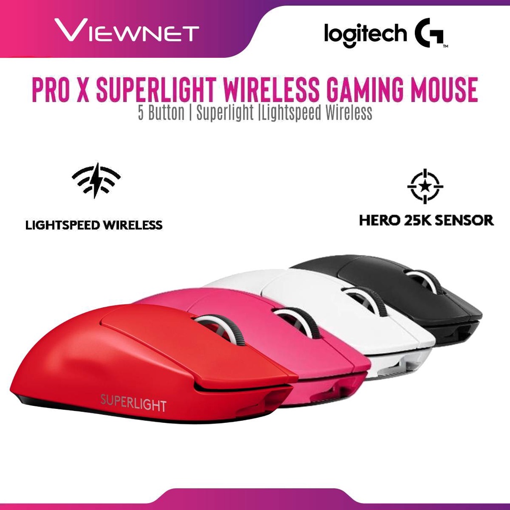 Logitech G Pro X Superlight Wireless Gaming Mouse (Black , White ...