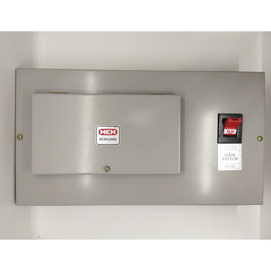 (8 MCB) EATON/MEM Single Phase DB Box 8DASS/F3 Complete Set With 32A DP ...