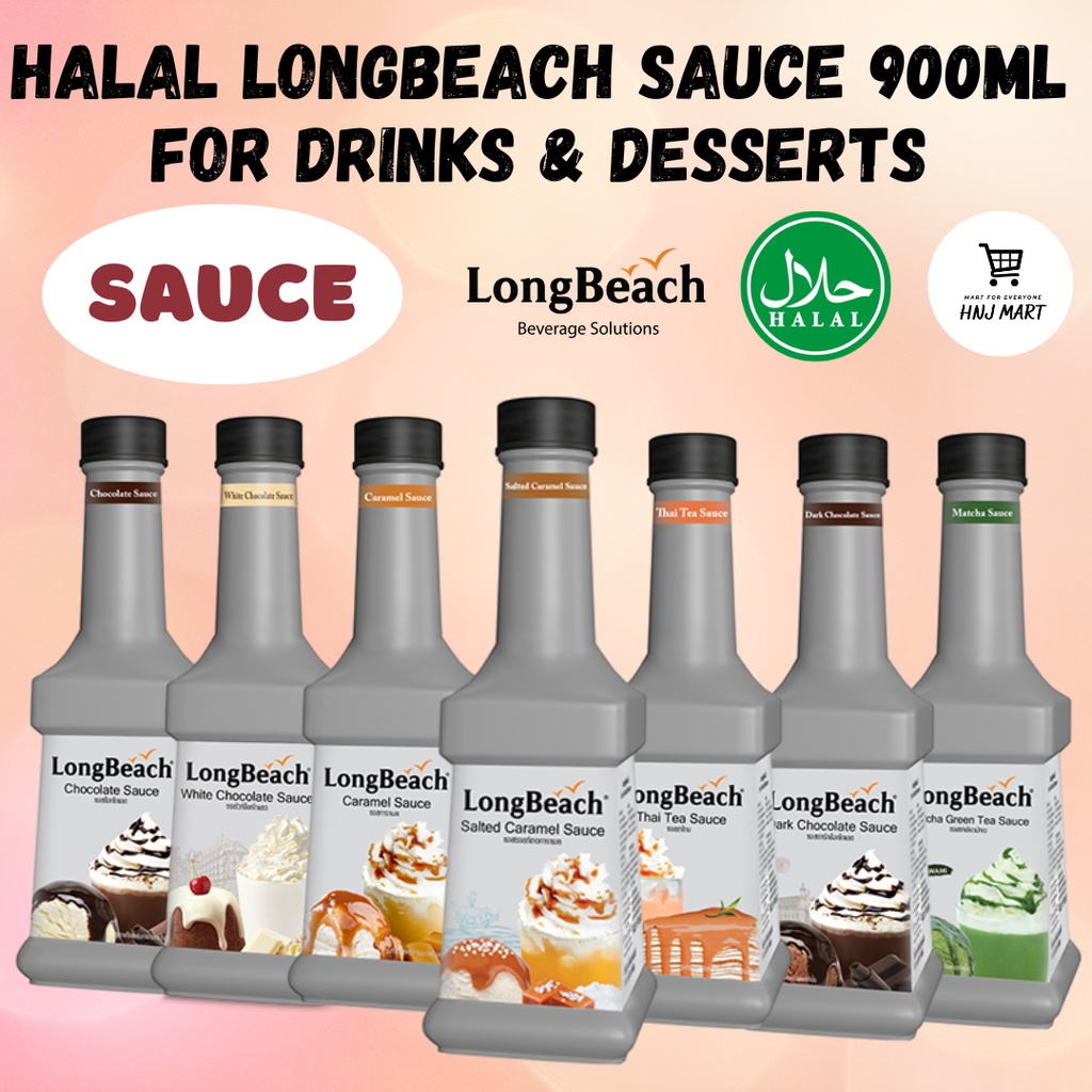 Halal Longbeach Sauce 900ml for Drinks & Desserts Chocolate Sauce