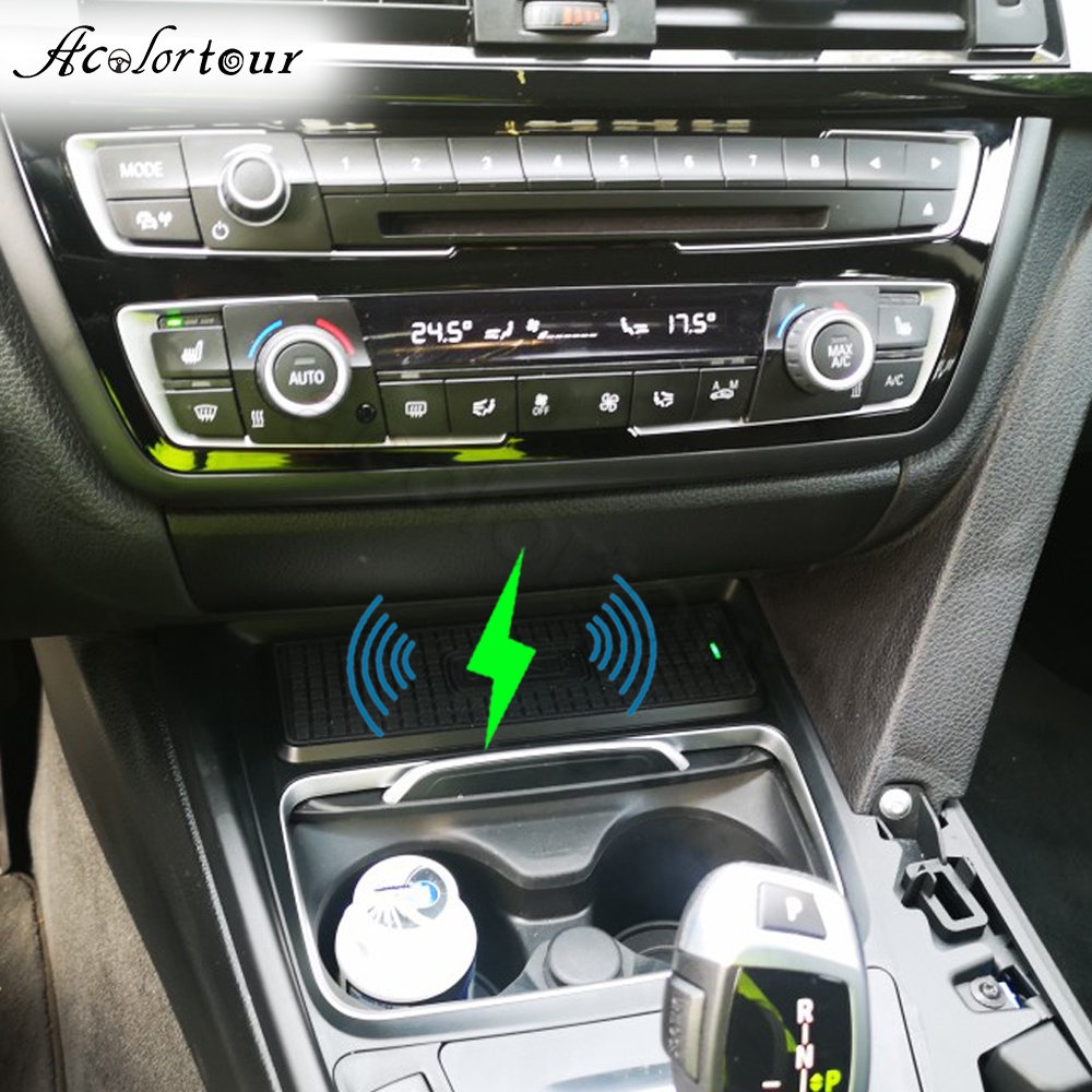 Cup holder wireless charger for BMW 3 4 Series F30 F31 F32 F33 F34 F35