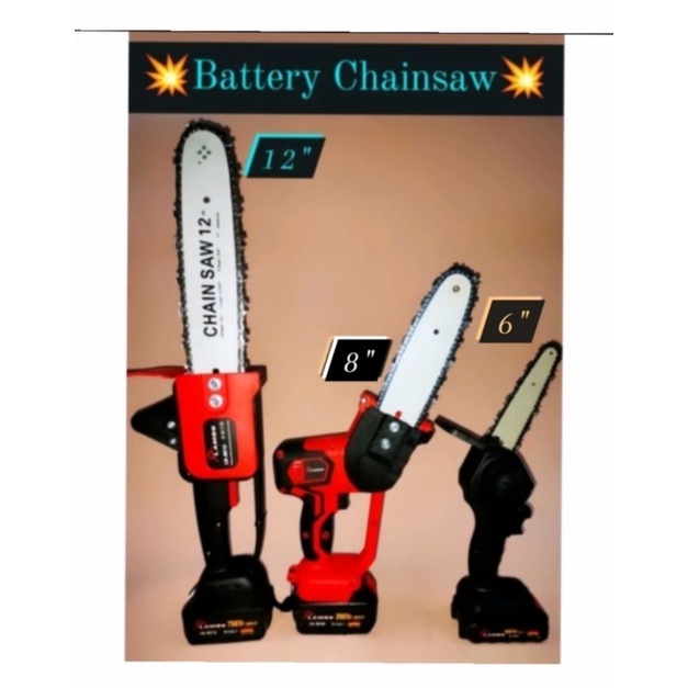 Mini Chainsaw 6, 8,12 Inch Cordless Electric/Chainsaw/Chainsaw Battery