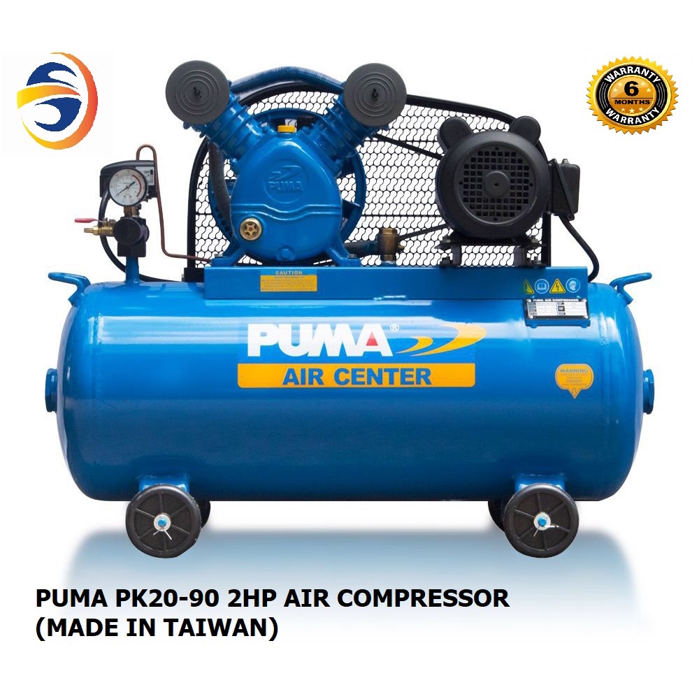 PUMA PK20-90 2HP AIR COMPRESSOR , SINGLE-STAGE (115PSI/8BAR) - MADE IN ...