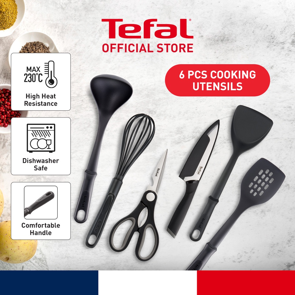Tefal Kitchenware 6 PCS Utensils (Wok spatula + Ladle + Slotted