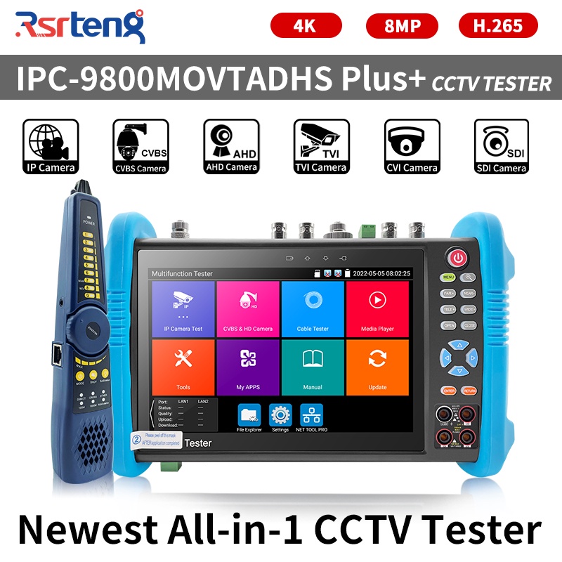 Rsrteng IPC-9800MOVTADHS Plus+ Full Features CCTV Camera Tester 7-inch ...