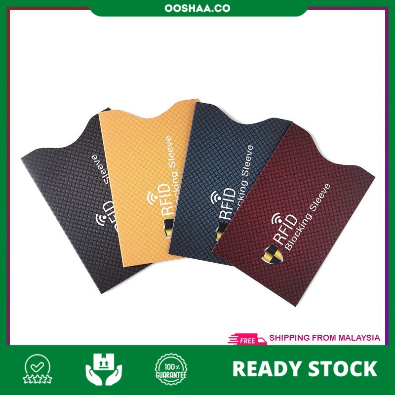 RFID Blocking Sleeve For Credit Card NFC ATM Bank Card Protection  Anti-Theft | Shopee Malaysia