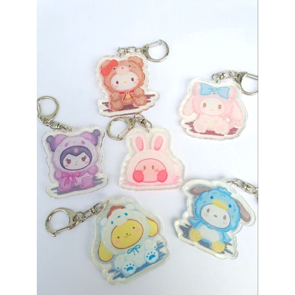 Sanrio Keychain Kuromi Pompompurin Hellokitty Cinamorol Kirby Pachacco 