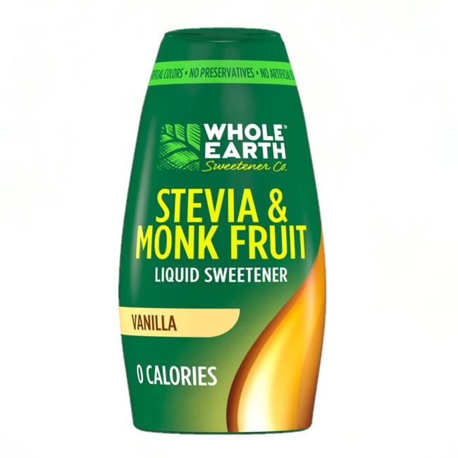 Whole Earth Sweetener Liquid Vanilla, 1.62 fl oz, Low GI, Keto, Sugar