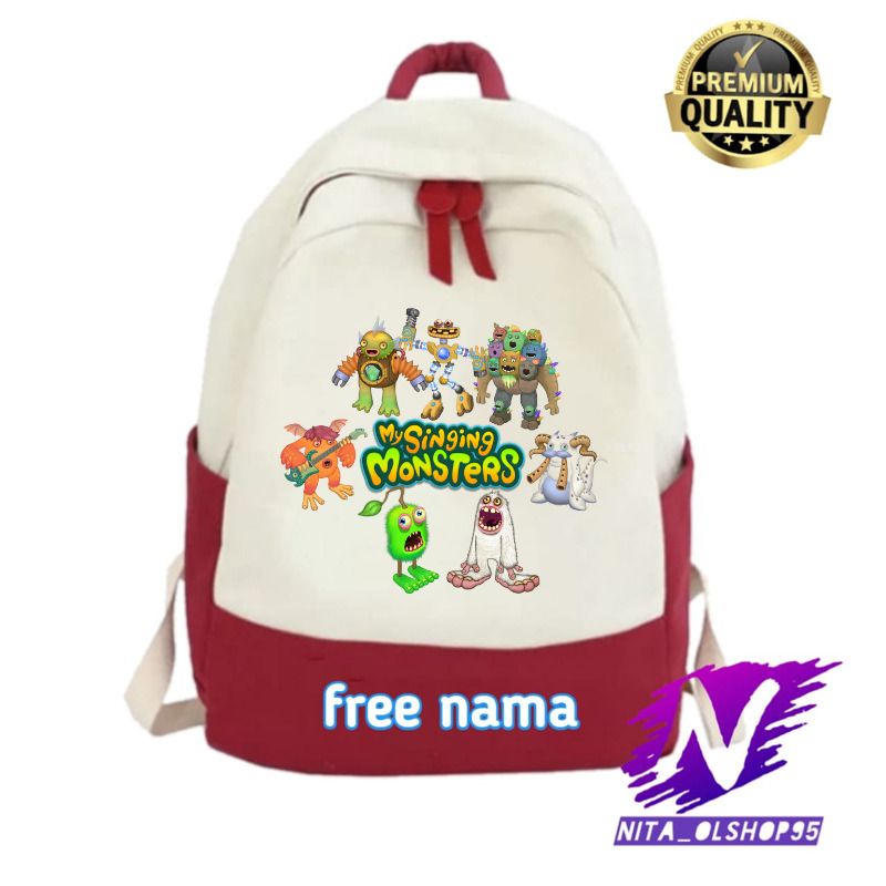 My SINGING MONSTERS elementary school children's backpack | Shopee Malaysia