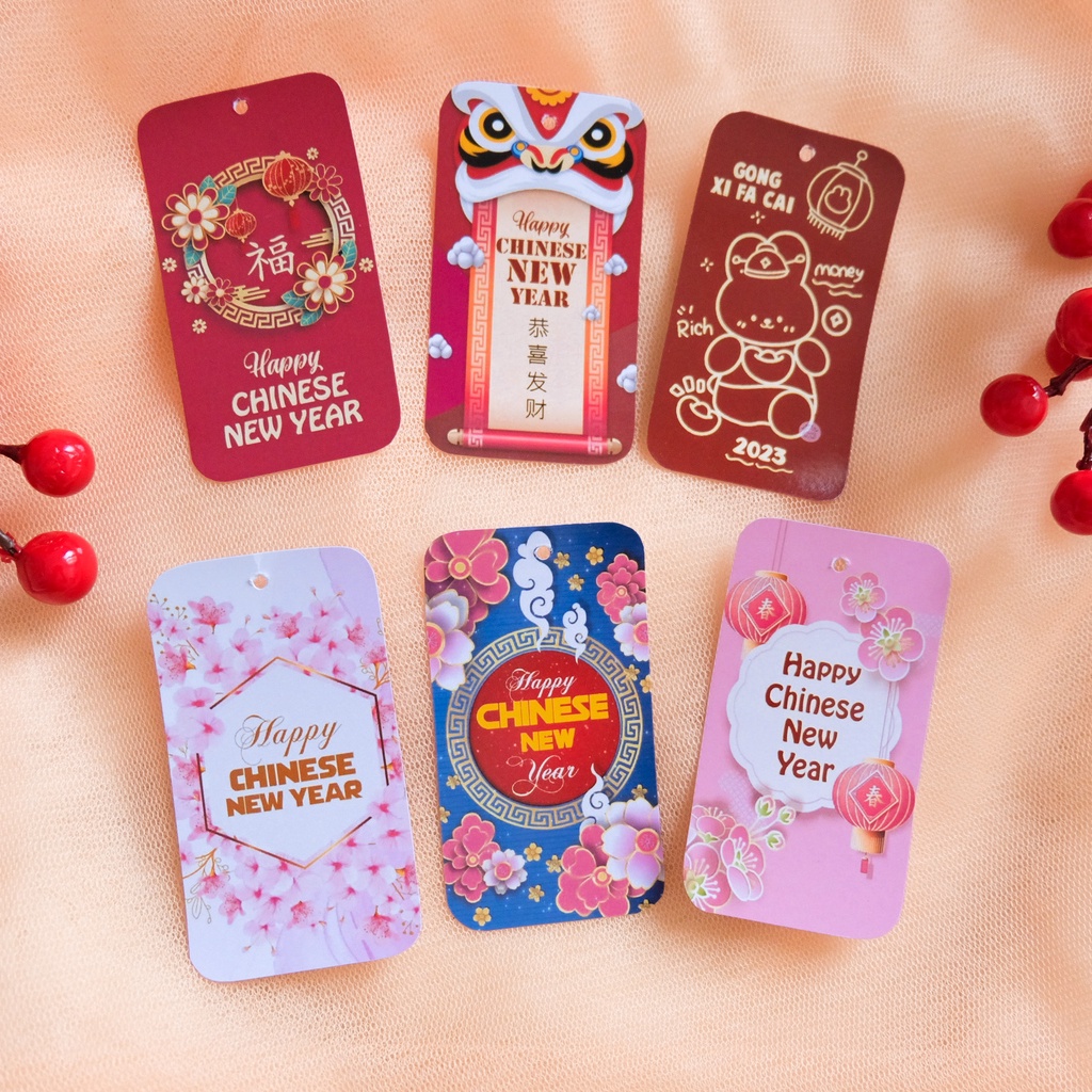 Rabbit Chinese New Year Tag Card Chinese New Year Tag Card / 3 in 1 ...