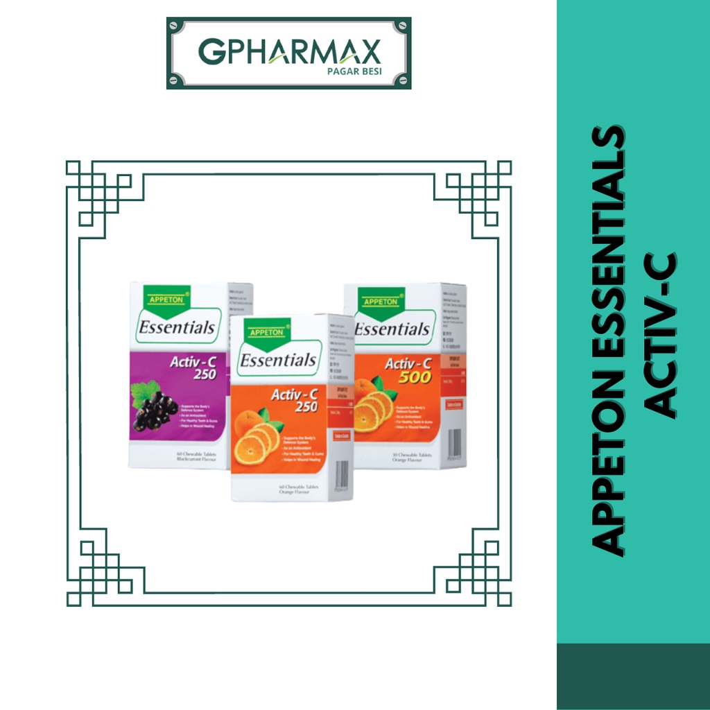 Appeton Essentials Activ-C 250/500 (Chewable Tablets) | Shopee Malaysia