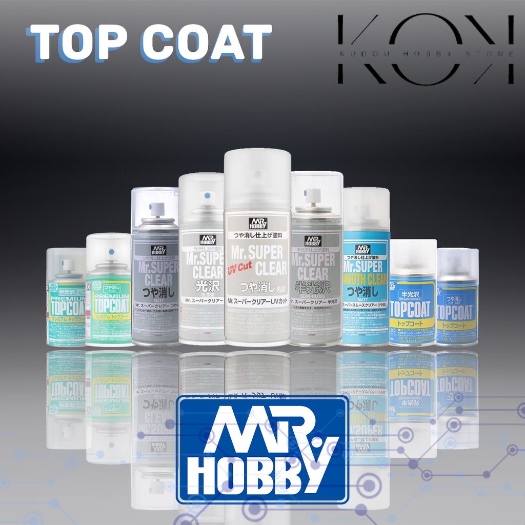Mr Hobby Top coat Clear Flat Matt Gloss SemiGloss Gundam UV Cut