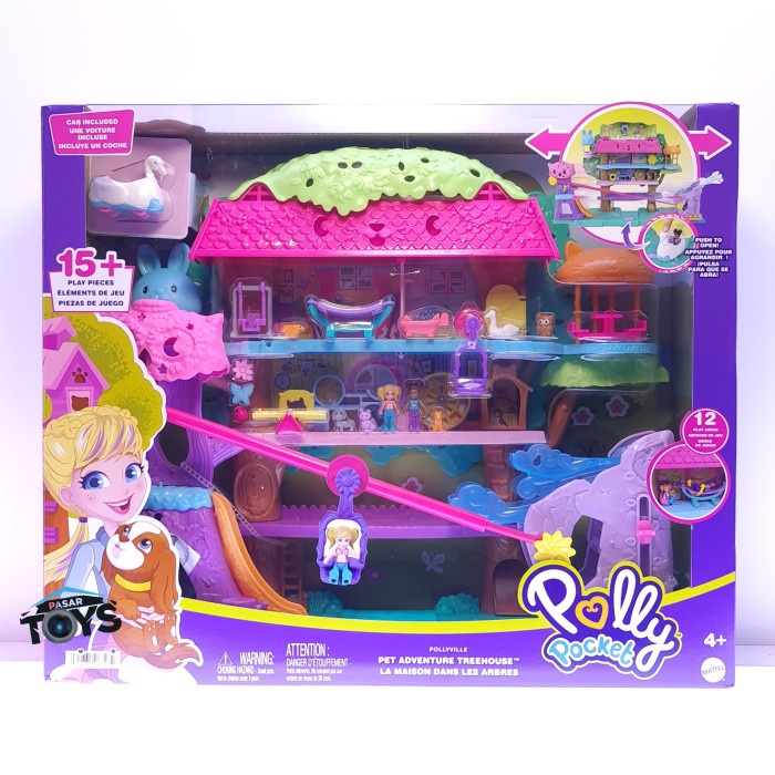 Polly Pocket Pet Adventure Treehouse Playset and Accessories Shopee