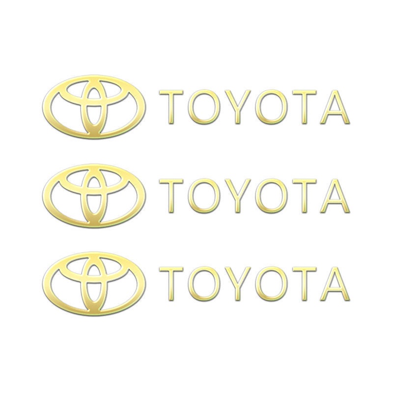 3pcs/set Mini Car Sticker Handle Steering Wheel Decals Label for Toyota ...