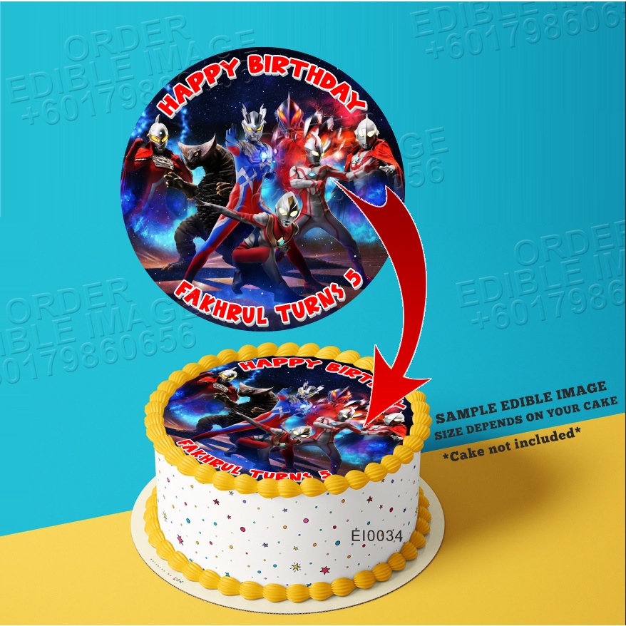 Printing EI ultraman 1 Edible Image Print Cake Photo Icing Paper