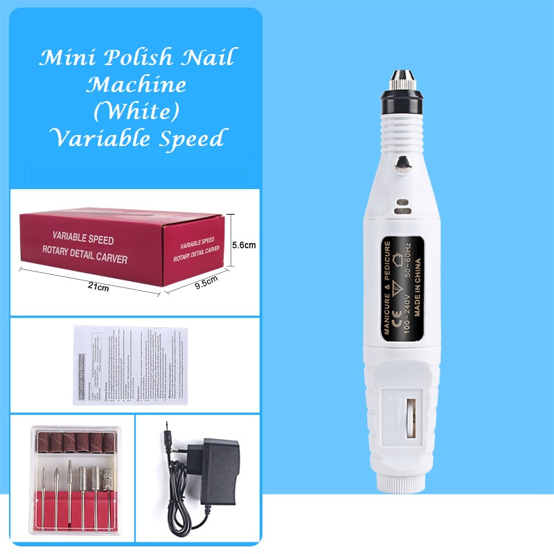 Electric Mini Polish Nail Machine Variable Speed Rotary Detail Carver