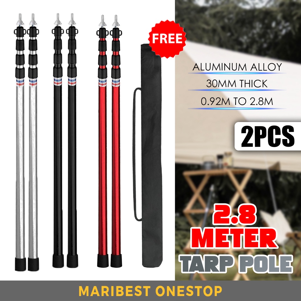 2 Zeltstangen-Sets Aus Fiberglas - 9-teilig, 4,9m Lang Für Camping & Outdoor