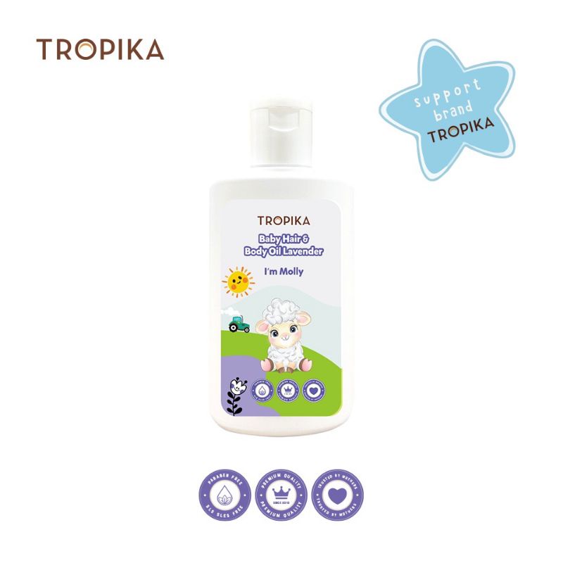Tropika Baby Hair & Body Oil Lavender 100ml (original100) Shopee
