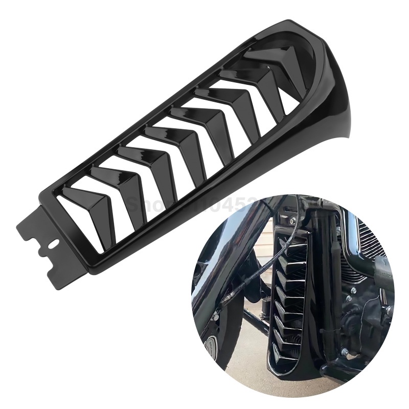 Motorcycle Chin Fairing Spoiler Black ABS Front Lower Radiator Cover ...