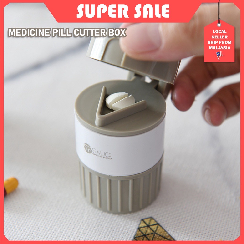 4 In 1 Portable Medicine Pill Cutter Grinder Powder Medicine Splitter ...