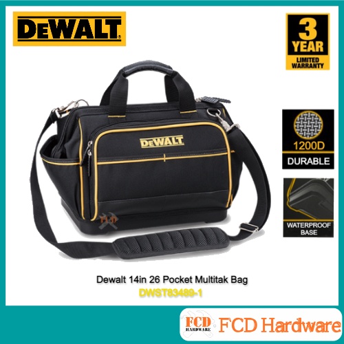 DEWALT DWST83489-1 Multitask Bag 14in 26 Pocket /Tool Bag Hand Tool Bag ...