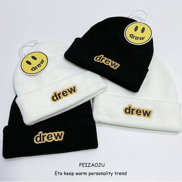 Drew Embroidery Hat Letters Fashion Brand Beanie Hat Men HipHop Street