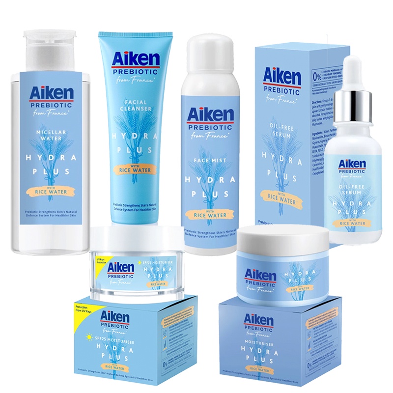 Aiken Prebiotic Hydra Plus Skin Care Signature Full Set Combo Set 72H
