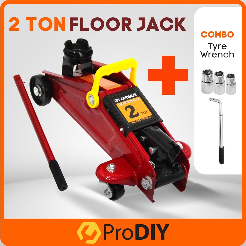 PRODIY Car Jack 2 Ton Floor Jack 2 Ton Car Tyre Wrench Jek Kereta Jack