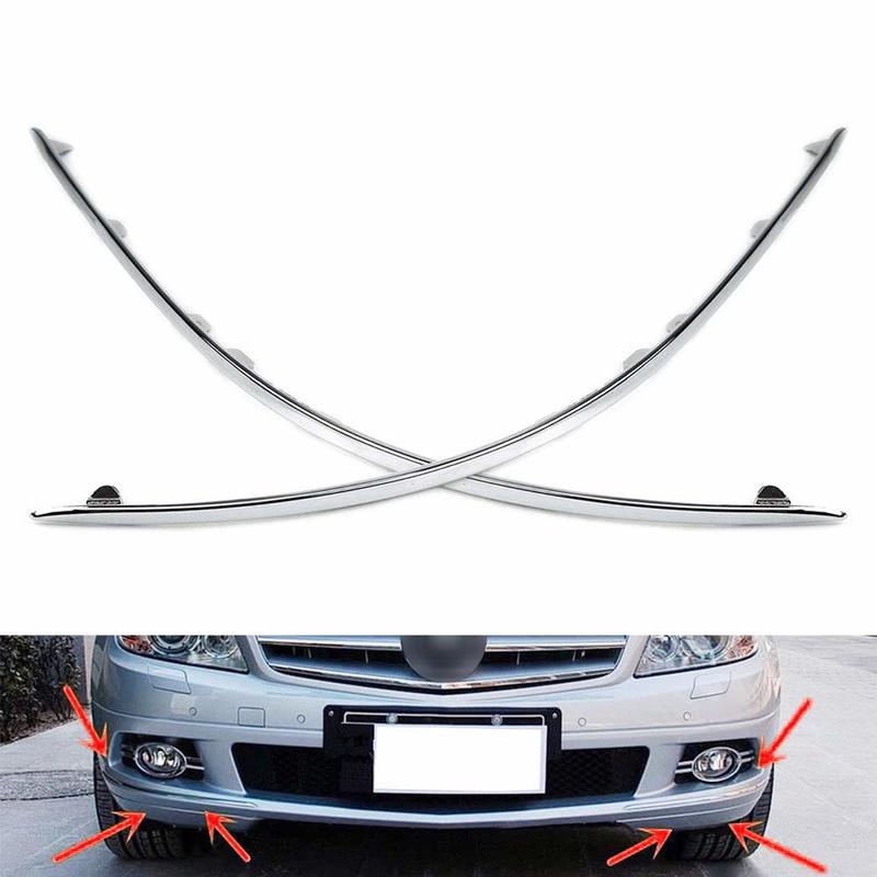 Car Front Bumper Molding Trim Strip Decor Cover Left Right for Mercedes