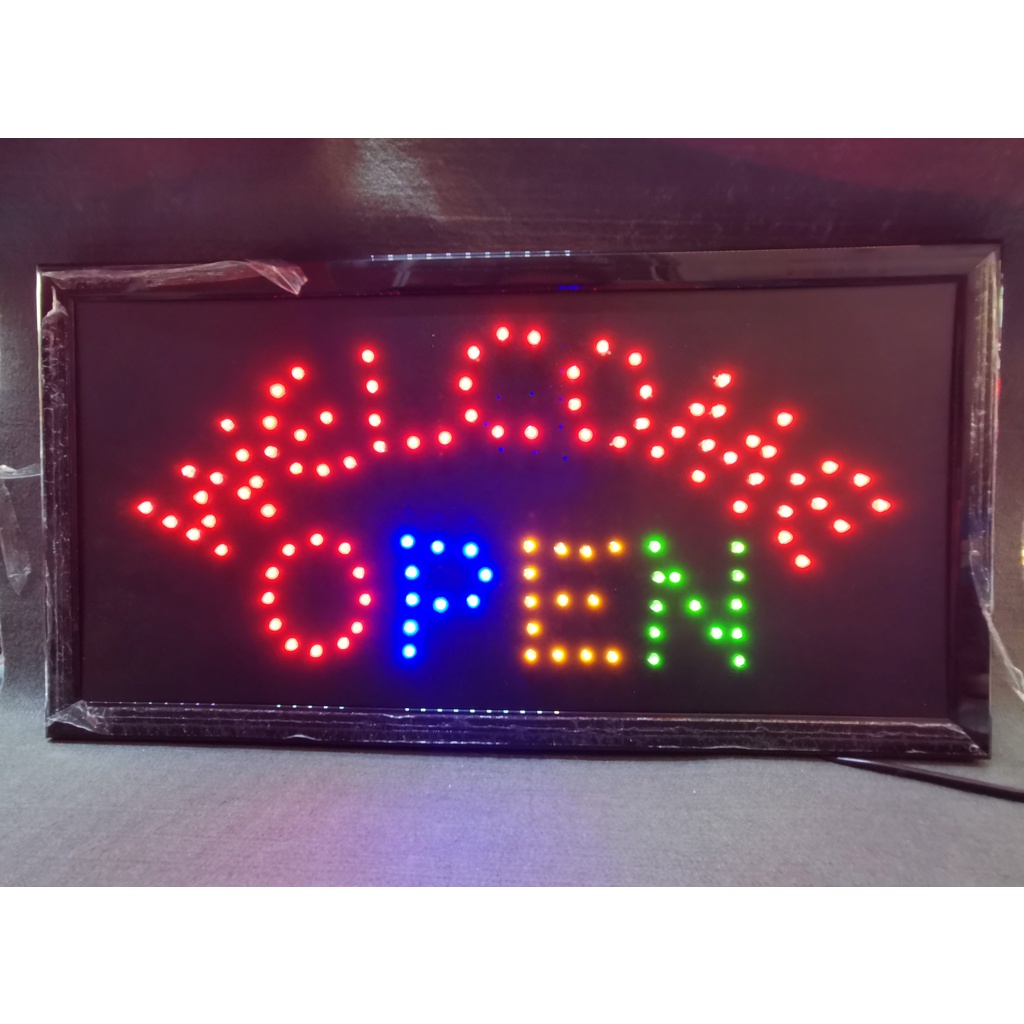 WELCOME OPEN LED SIGN BOARD 48X25CM | Shopee Malaysia